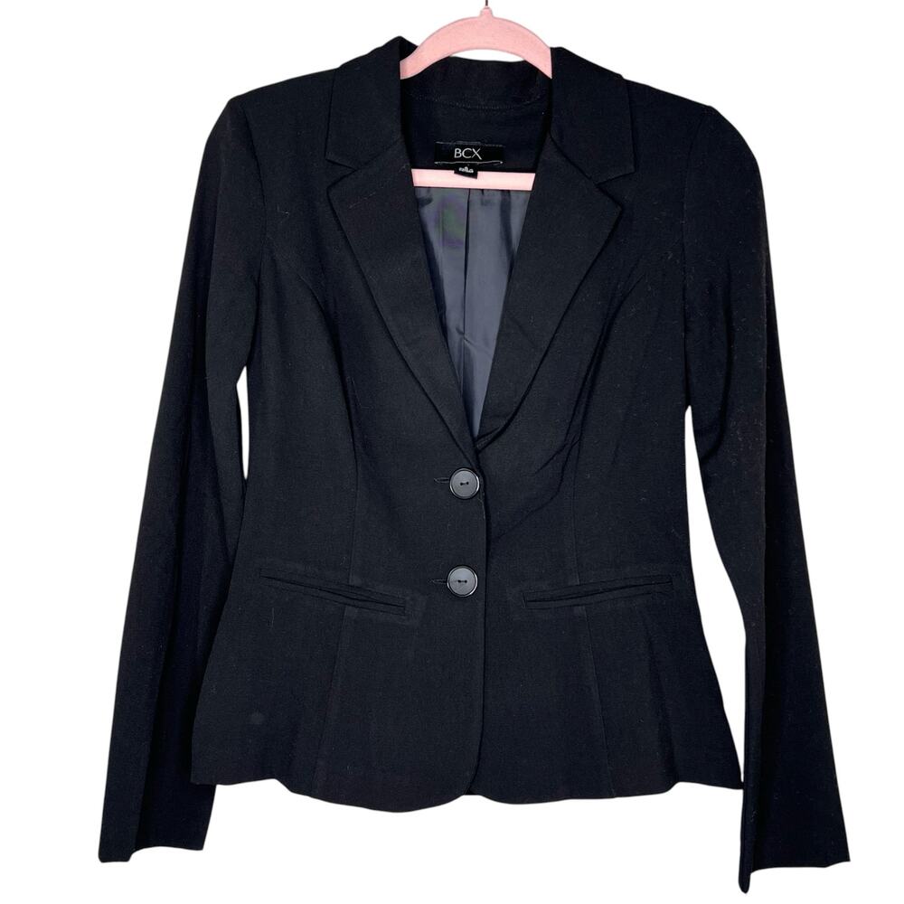 BCX Womens Black Dress Jacket Blazer Office Workwear Clothes size small NWT
